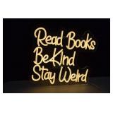 Light Up Sign,Read Books,Be Kind,Stay Weird