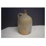 Antique Stoneware Jug With Corn Cob Stopper