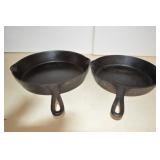 Two Cast Iron Skillets