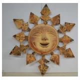 Ceramic & Metal Sunburst Wall Decor