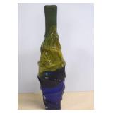Vintage MCM Hand Blown Bohemian Art Glass Vase