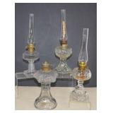 Four Small Vintage Oil Lamps
