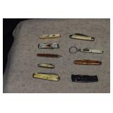 Nine Pocket Knives - Barlow Scrimshaw Ducks & More