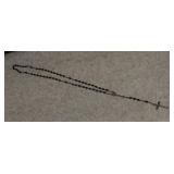 Black Beaded Rosary w/ Crucifix