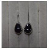 Onyx Sterling Teardrop Earrings