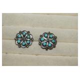 Sterling Earrings & Blue Stones