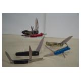 6 Pocket Knives: 3 Lockable, 2 Multifunction, &