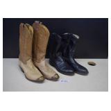 Two Pair Cowgirl Boots 7 & 71/2