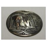 Brass Texas Sesquicentennial Belt Buckle 3x4