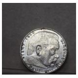1937 Third Reich Germany - Two Silver Reich Marks