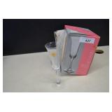Two Newcor Lead Crystal Champagne Flutes, NIB
