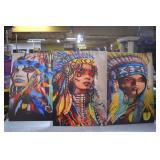 3- Vibrant Native American Themed Print On Canvas,