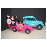 Barbie Jeep, Blue SUV And Barbie Dolls