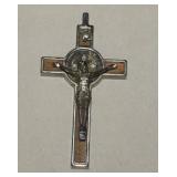 Metal & Wood Crucifix Pendant