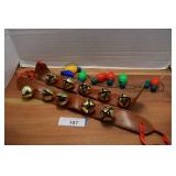 Leather Straps w/Jingle Bells & Light Necklace