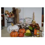 Fall Decor - Scarecrows, Tool, Pumpkins, Ribbon &