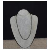 Sterling Black Oxidized Curb Chain Necklace