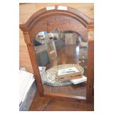Wood Framed Beveled Mirror