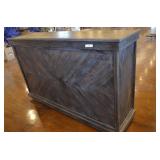 Tall Rustic Wooden Bar with Storage