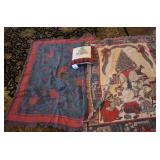 Two Christmas Rugs and a Christmas Pillow