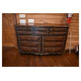 Ornate French Provincial Style 12-Drawer  Dresser