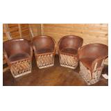Four Equipale Barrel Chairs