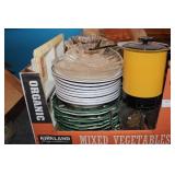 Box Lot Of Various Plates, Bowls, And More