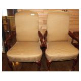 Two Upholstered Edwardian Style Fireside Chairs
