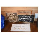 Four Wedding Placards