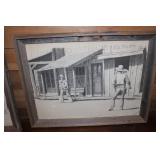 Western 'Shoot Out' Picture Signed By DO Smith