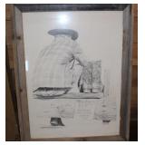 Framed Western Style Picture Signed By DO Smith