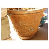Large Ornate Clay Pot