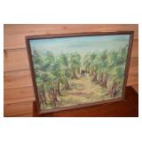 Signed Framed Lovers Painting