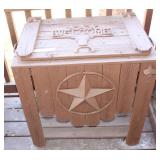 Custom Made Ice Chest With Longhorn Motif