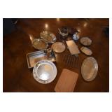 Assorted Serving Trays, Platters & Kitchenware Box