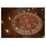 Round Floral Area Rug
