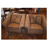 Pair Of Upholstered Accent Armchairs