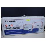 Brava Heavy Duty 6'x4' Deluxe Soccer Goal. Very