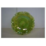 Indiana Glass Lime Green Iridescent Starburst
