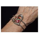 Cuff Bracelet w/ Unusual Stone, Handcuff Cufflinks