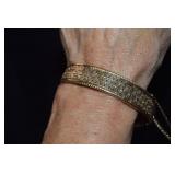 12k GF 'Rythm' Clamp Bracelet w/ Safety Chain