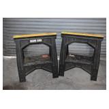 2 Stanley Folding Sawhorses