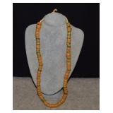 African Trade Bead Necklace on Natural Twine