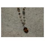 Silver Tone,Pearl,Rhinestone Beads&Tourmaline