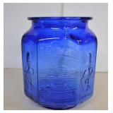 Vintage Cobalt Blue Planters 'Mr. Peanut' Display