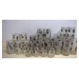 28 pc.Mid Century Modern Libby 'Silver Leaf'