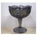 Imperial Glass,Smoke Iridescent Daisy & Button