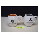 Two Rae Dunn Halloween Mugs