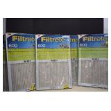 Six Filtrete Pollen Filters 16x25x1