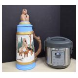 Large Hand Crafted Native American Stein & Instant
